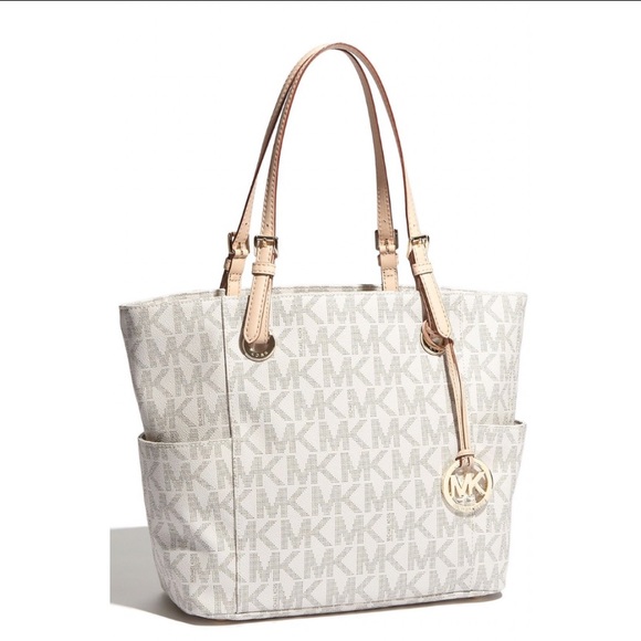 Michael Kors Handbags - Michael Kors'Jet Set Signature' Tote Vanilla
